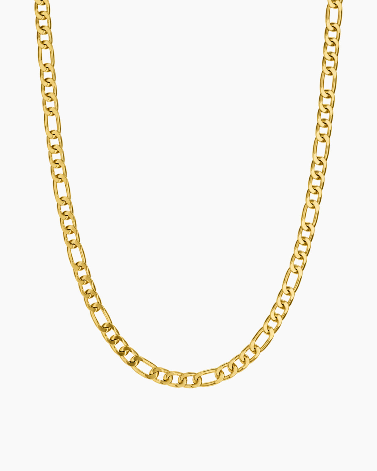 Figaro chain 4mm gold studio image