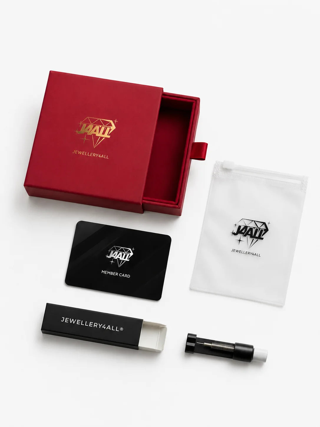 Jewellery4all packaging with size adjuster
