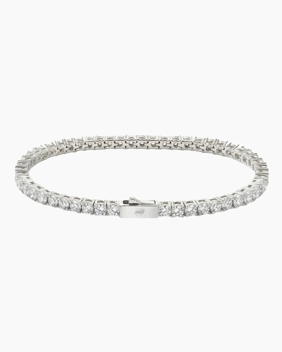 Tennis bracelet silver 3mm studio image