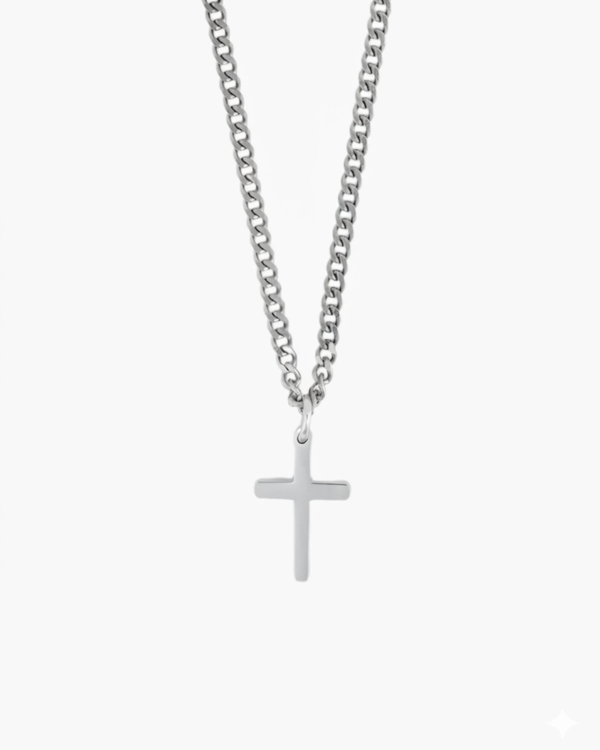 Silver cross chain product image