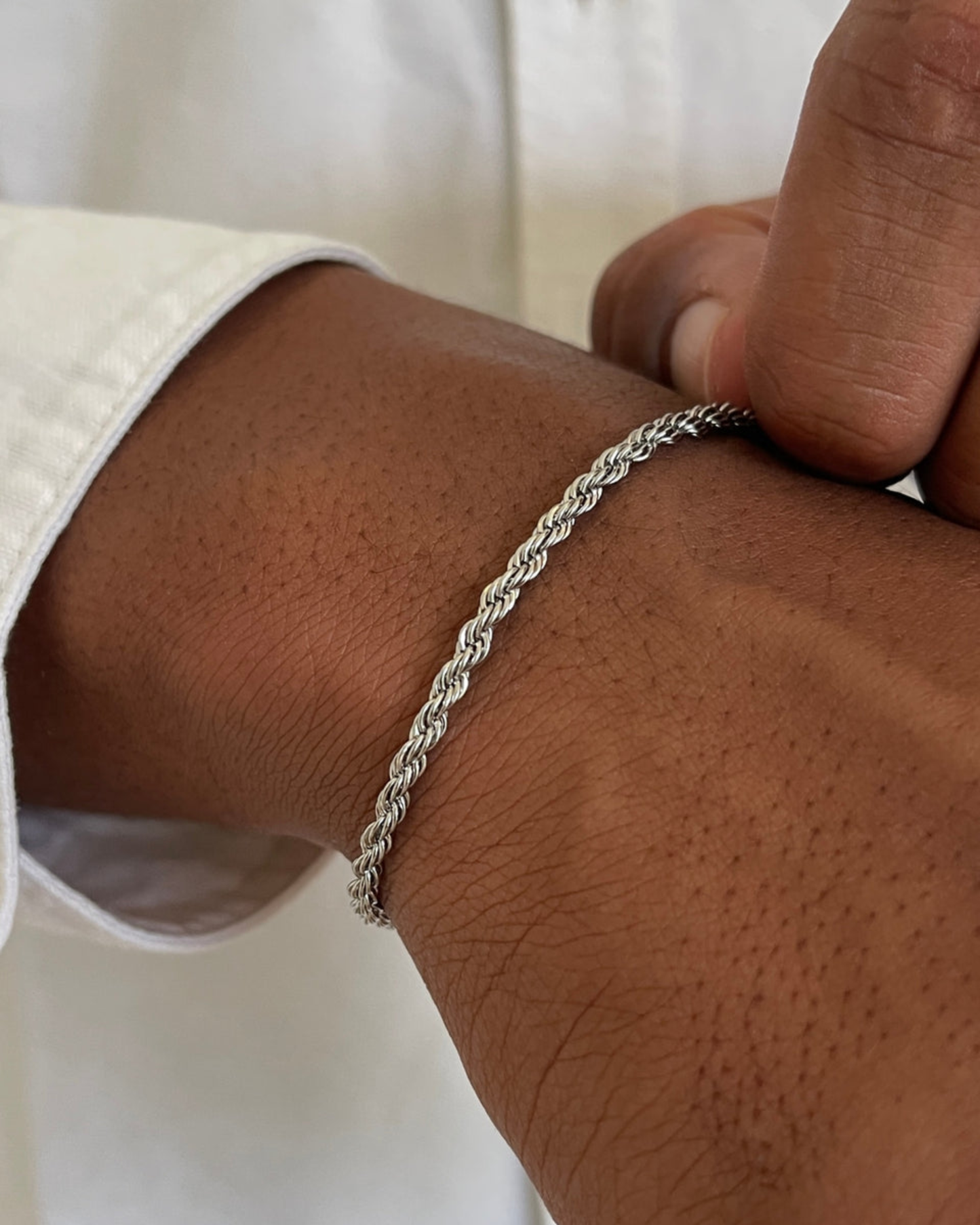 CLEAN ROPE BRACELET - 3MM SILVER