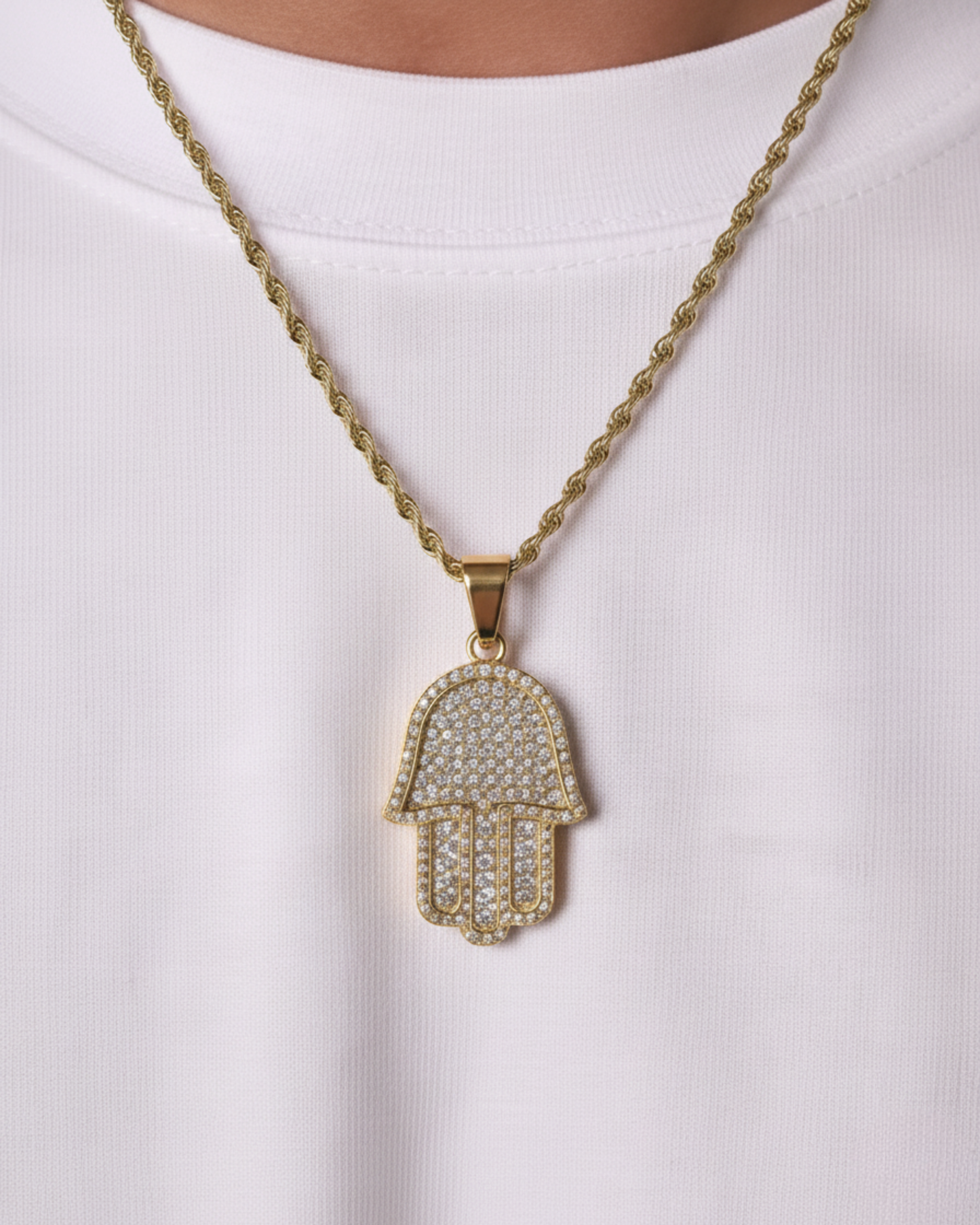 HAMSA HAND CHAIN - 18K GOLD