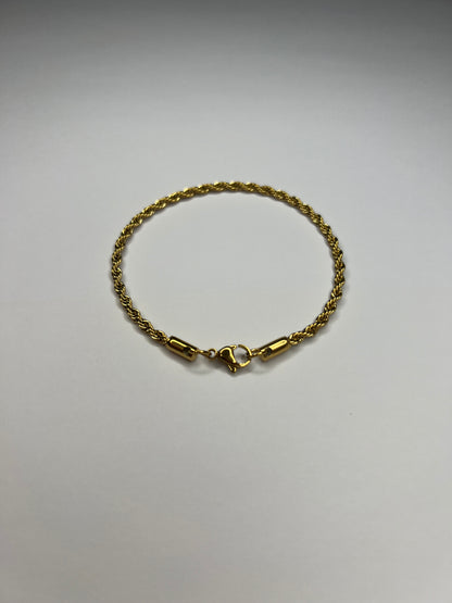 CLEAN ROPE BRACELET - 3MM 18K GOLD