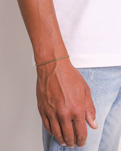 CLEAN ROPE BRACELET - 3MM 18K GOLD