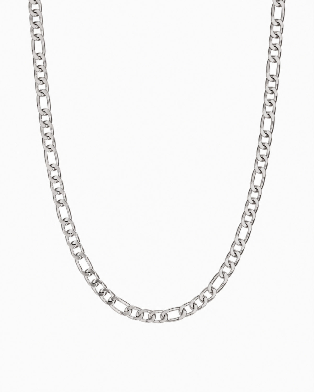 Figaro chain 4mm silver studio image