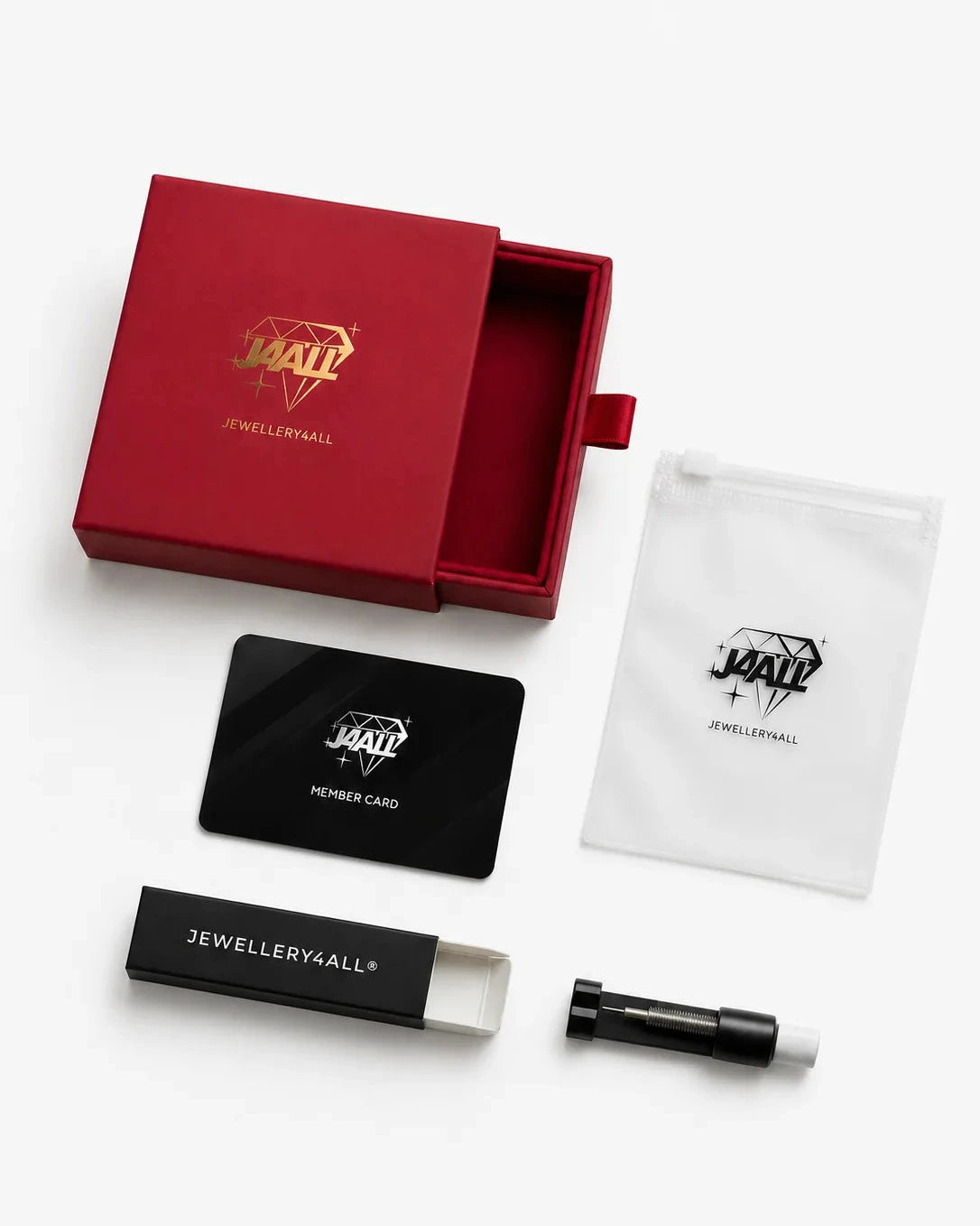 Jewellery4all packaging with size adjuster