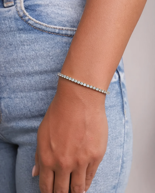 ICED TENNIS BRACELET - 3MM GOLD