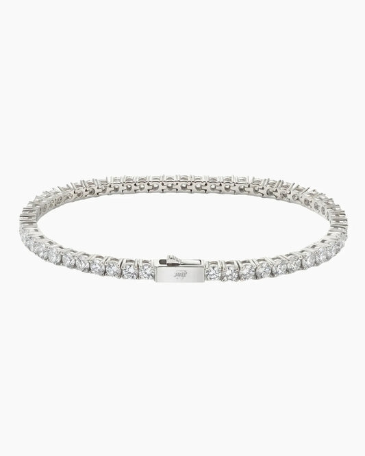Tennis bracelet silver 3mm studio image