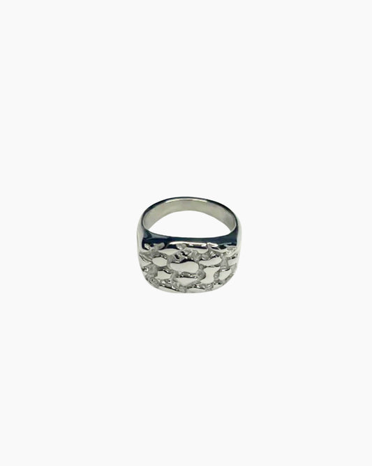 Classic nugget ring silver product image