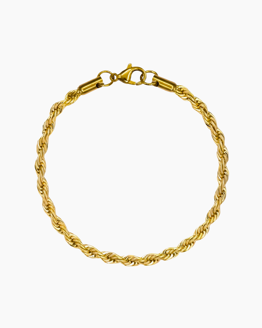 Gold clean rope bracelet product photo