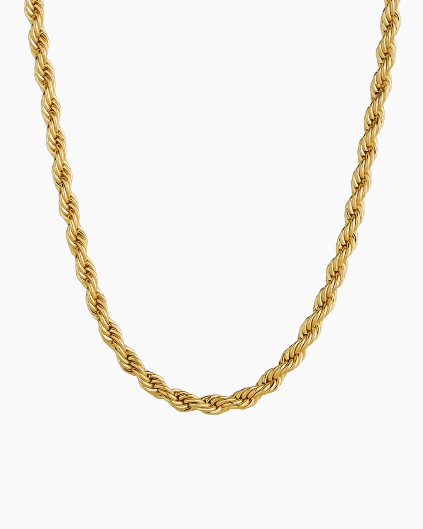 Gold clean rope chain studio