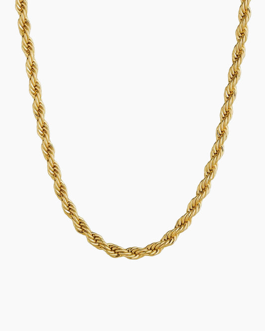 Gold clean rope chain studio