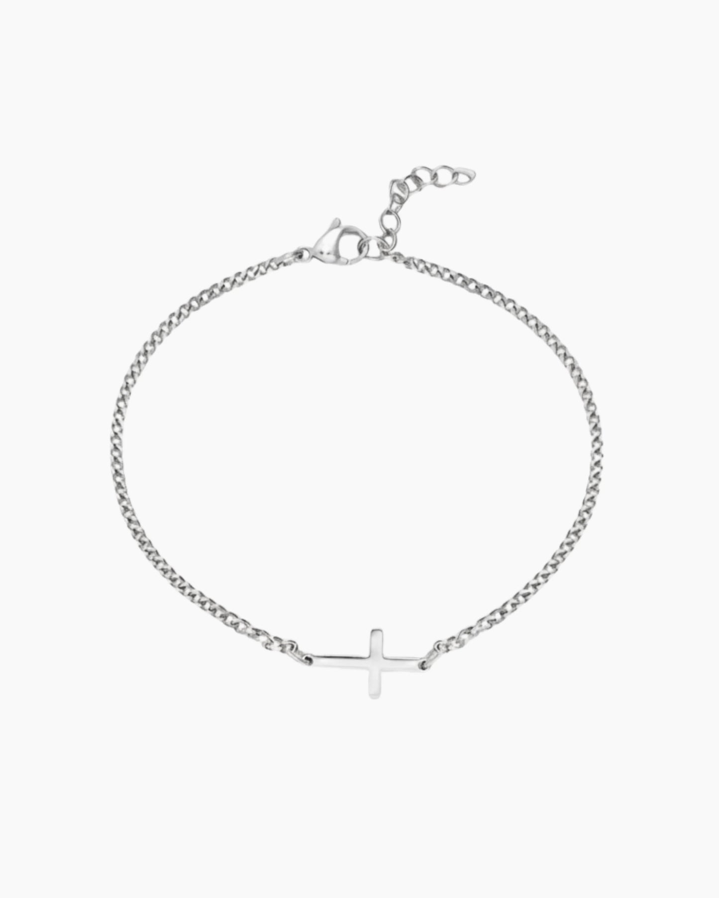 Silver cross bracelet product image