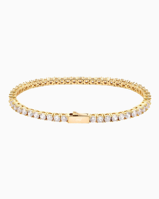 Gold tennis bracelet product photo