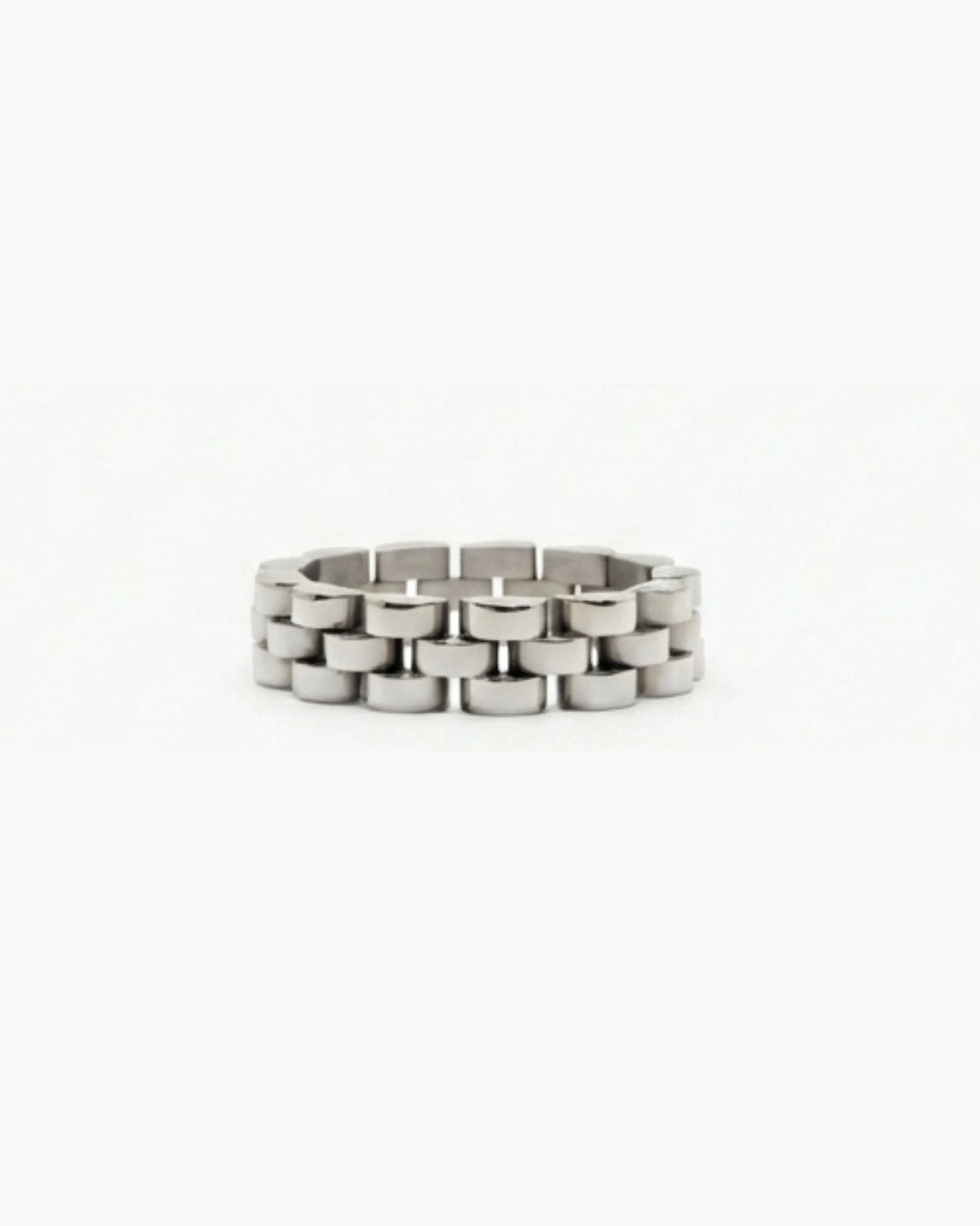 Silver link jewellery ring product photo